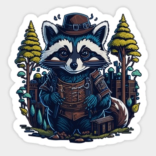 Raccoon Agent Sticker